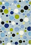 IMAGE OF Safavieh Soho Collection SOH753C Handmade Light Blue New Zealand Wool Area Rug, 3.6-Inch by 5.6-Inch