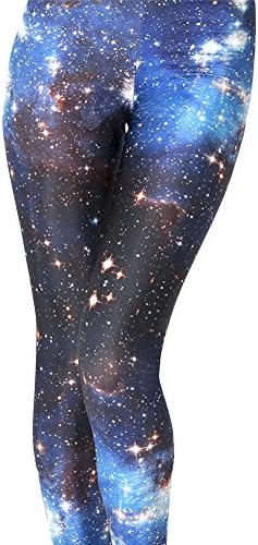 Egelk Women's Stylish Galaxy Printed Stetch Tight Pencil Pants Skinny Leggings
