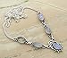 Genuine Rainbow Moonstone 925 Silver Overlay Bohemian Necklace Jewelry for Women and Girls