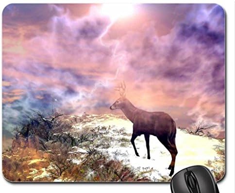 .Christmas Higher of Deer. Mouse Pad, Mousepad (Deer Mouse Pad)