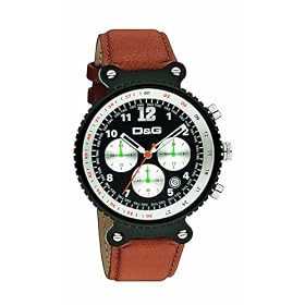 Dolce Gabbana - DW0304 - Montre Homme - Quartz - Chronographe - Chronographes - Bracelet Cuir Marron