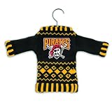 Pack of 3 MLB Pittsburgh Pirates Sweater Christmas Ornaments on Hangers