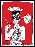 RALPH STEADMAN OK LET'S PARTY Poster Dry Mounted Wood Framed, 24x36.