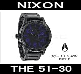 ニクソン NIXON THE 51-30 ALL BLACK/PURPLE オールブラック/パープル A057714 メンズ ウォッチ 腕時計 A057-714A057-714の画像