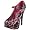 Bordello By Pleaser Women's Teeze-07L Platform Pump,Hot Pink/Black Lace,6 M US