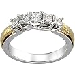 14K Two-Tone Gold Diamond Anniversary Band - 1.00 Ct.