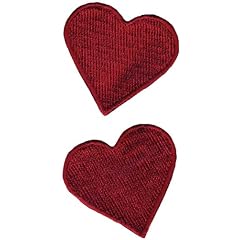 USA Produkt - Wrights Iron-On Appliques-Red Hearts 1-3/4 X1-4.3 2/PKG