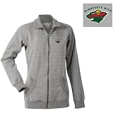 Antigua Minnesota Wild Women's Revolution Full Zip Fleece Jacket - MNN Wild Grey Large