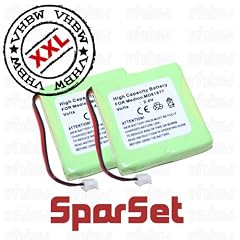 SPARSET 2x Akku NI-MH 600mAh 2.4V passend f�r MEDION MD81877 / MD82877 / MD82771 etc. ersetzt 5M702BMX / GP0827 / GP0845