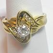 14K Yellow Gold Diamond Engagement Ring