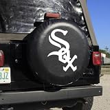 MLB Chicago White Sox Black Logo Tire Cover