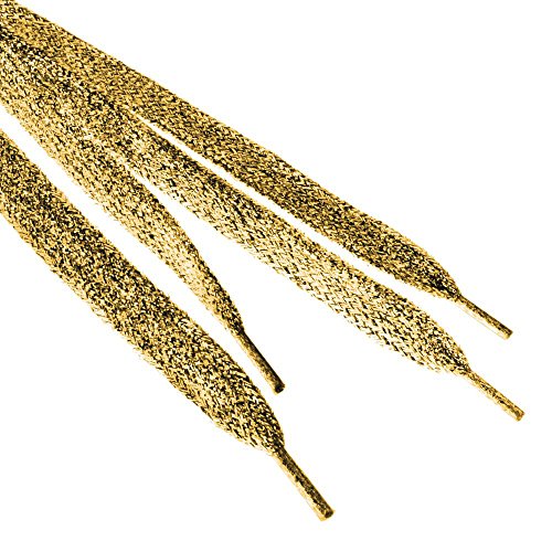 TopTie Metallic Lurex Flat Shoelaces, Fashion Bling Shoelaces, Price / Pair