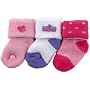 Luvable Friends 3-Pack Bright Colors Newborn Socks, Pink