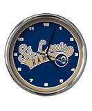 St. Louis Rams Chrome Clock