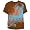 Impact Blue Recluse Big Print Subway T-Shirt In Coffee, Size: Small