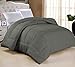 Swift Home Queen Comforter - Lightweight & Extra Soft Down Alternative Bedding - All-Season Comfortable Bed Comforter - Wrinkle Fade Stain Resistant - Grey, Queen