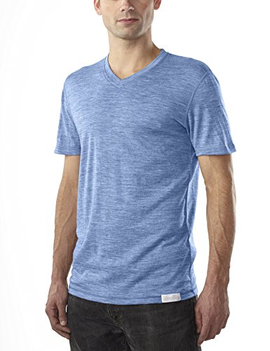 Woolly Clothing Co. Men's Merino Wool Short Sleeve Ultralight V-Neck (150 GSM)
