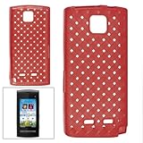 Protective Red Soft Plastic Weave Pattern Case for Nokia 5250