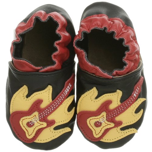 Robeez Infant/Toddler Guitar Slip-On,Black,12-18 Months (US Toddler 4.5-5 M)