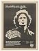 1973 Gilbert O'Sullivan I'm A Writer Not A Fighter Print Ad