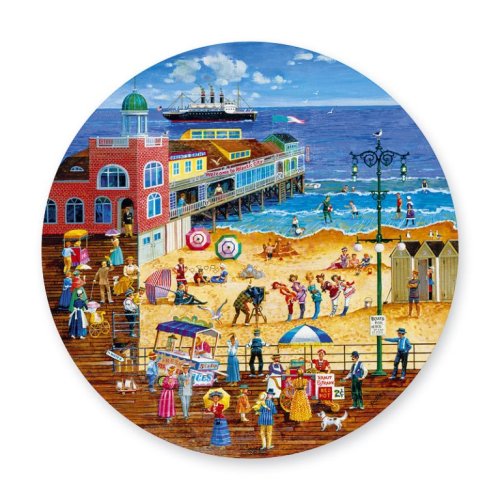 Childrens Toyshop  Toys : Gibsons Puzzle - Seaside Frolics (500 pieces - circular)