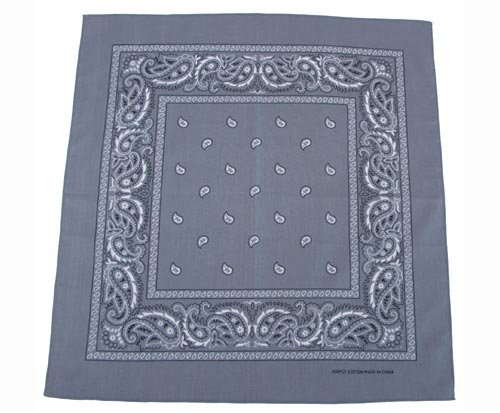 Bandana Biker Kopftuch grau-schwarz