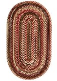 Capel Cambridge 0442 7 x 7 Red / Basil   Braided Round Area Rug