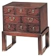 Unique Asian Accent Decor - 21" Japanese Design Stationery Chest on Stand