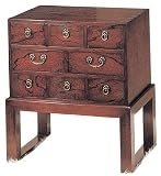 Unique Asian Accent Decor - 21" Japanese Design Stationery Chest on Stand