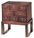Unique Asian Accent Decor - 21" Japanese Design Stationery Chest on Stand