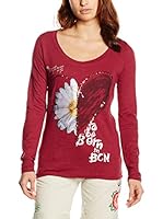 Desigual Camiseta Manga Larga (Rojo)