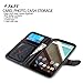 Nexus 6 Case, J&D [Stand View] Nexus 6 Wallet Case [Leather Folio] [Stand Feature] Premium Protective Wallet Case Genuine Leather Case for Goole Nexus 6 (Aqua)