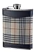 Premier Housewares 8 oz Stainless Steel Hip Flask with Tartan, 14 x 10 x 3 cm, Cream
