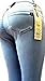 J&C Premium Blue/Dark Blue Soft Stretch Women's Denim Jeans Skinny Leg Pants