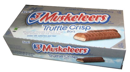 3 Musketeers Truffle Crisp Bars - 1.1 Oz, 24 Pack by MASTERFOODS US