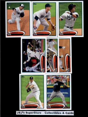 2012 Topps Miami Marlins Team Set (Series 1) - 8 Cards including Hanley Ramirez, Nolasco, Mujica, Buck,& more!