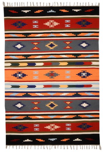 Imagen principal de Hecho a mano de diseño indio de algodón Yoga Mat Alfombra moderna Alfombra-Tamaño 80 x 50 pulgadas