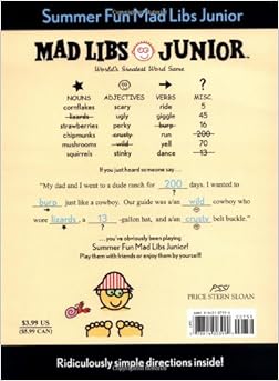 Summer Fun Mad Libs Junior: Roger Price: 9780843107593: Amazon.com: Books