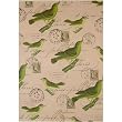 Green Bird on Pink Cavallini Wrap or Decoupage paper,vintage look poster or print