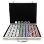 Trademark Poker 1000 11.5-Gram Dice-Striped Chips in Aluminum Case
