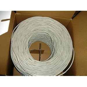 VideoSecu 1000 ft CAT5E Cable 4 Pair 24 AWG UTP UL WT Pure Copper Ethernet Network Cable by VideoSecu