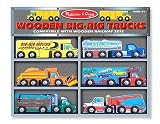 51zgGtboEkL. SL160  Melissa & Doug Wooden Big Rig Trucks Set Kid Toy # 685