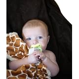 Sweet Ruby Cream Giraffe Baby Pacifier Blanket
