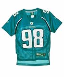 Reebok Jacksonville Jaguars John Henderson #98 Mesh Jersey (Sizes 8 - 18) - aqua, 8