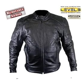 Men's Cruiser Advanced Armored Premium Buffalo Leather Motorcycle Jacket - Size : XL