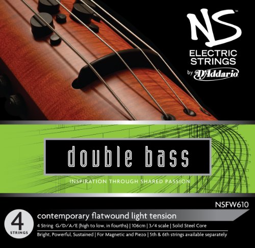 D'Addario NS Electric Contemporary Bass String Set, 3/4 Scale, Medium Tension On Sale