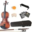 Mendini 4 4 MV300 Solid Wood Violin in Satin Finish with Hard Case, Shoulder Rest, Bow, Rosin and Extra Strings - Full Size
