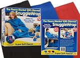 BLACK SNUGGLEWRAP ADULT FLEECE BLANKET WITH SLEEVES - LARGE SIZE