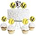 Grand Slam - Fastpitch Softball - Dessert Cupcake Toppers - Birthday Party or Baby Shower Clear Treat Picks - Set of 24