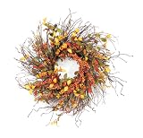 Melrose International  26-Inch Polyester and Twig Twiggy Fall Leaf and Berry Wreath